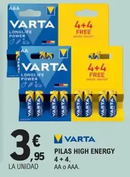 E.Leclerc Varta pilas high energy oferta