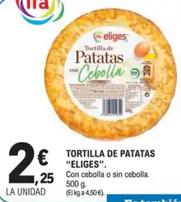 E.Leclerc eliges tortilla de patatas con cebolla oferta