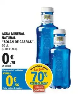 E.Leclerc Solán de Cabras agua mineral natural oferta