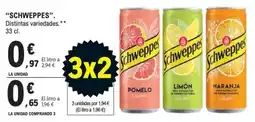 E.Leclerc Schweppes distintas variedades oferta