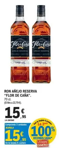 E.Leclerc Flor de Caña Ron Añejo Reserva oferta