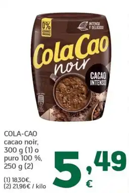 HiperDino ColaCao cacao noir oferta