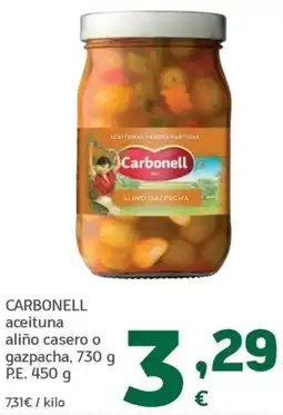 HiperDino carbonell aceituna aliño casero o gazpacha oferta