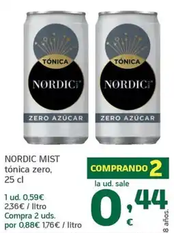 HiperDino Nordic mist tónica zero oferta