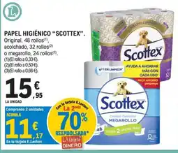 E.Leclerc Scottex papel higiénico oferta
