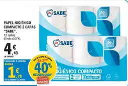 E.Leclerc Sabe papel higiénico compacto 2 capas oferta