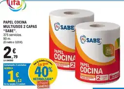 E.Leclerc ifa papel cocina multiusos 2 capas oferta