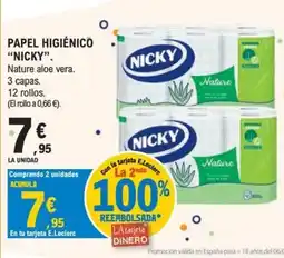 E.Leclerc Nicky papel higiénico oferta