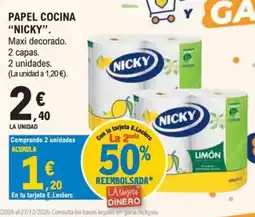 E.Leclerc Nicky papel cocina oferta