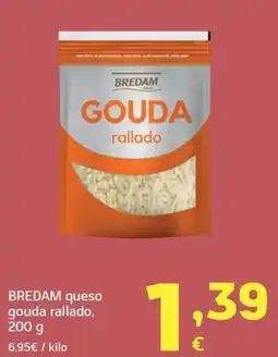 HiperDino Bredam queso gouda rallado oferta