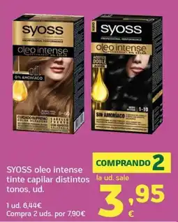 HiperDino syoss oleo intense tinte capilar distintos tonos oferta