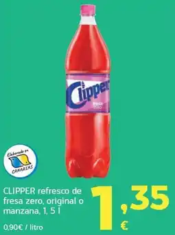 HiperDino Clipper refresco de fresa zero, original o manzana oferta