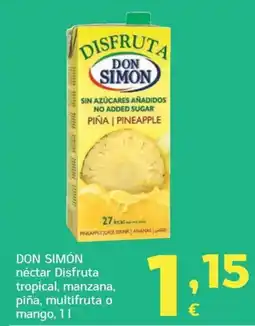 HiperDino Don Simón néctar Disfruta tropical, manzana, piña, multifruta o mango oferta