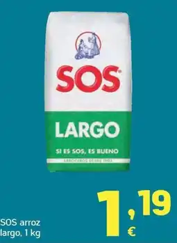 HiperDino SOS arroz largo oferta