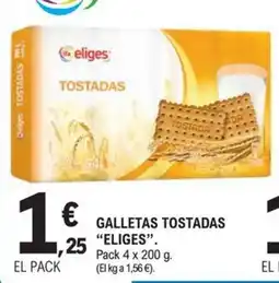 E.Leclerc Eliges galletas tostadas oferta