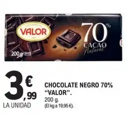 E.Leclerc Valor chocolate negro 70% oferta