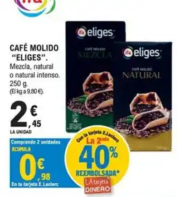 E.Leclerc eliges café molido oferta