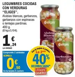 E.Leclerc Eliges legumbres cocidas con verduras oferta