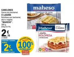 E.Leclerc Maheso canelones de carne oferta