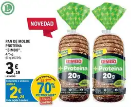 E.Leclerc Bimbo pan de molde proteína oferta