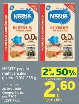 HiperDino Nestlé papilla multicereales galleta oferta