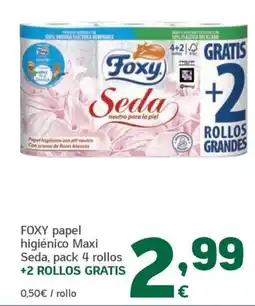 HiperDino Foxy papel higiénico Maxi Seda oferta