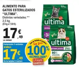 E.Leclerc ultima alimento para gatos esterilizados oferta
