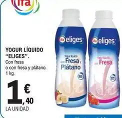E.Leclerc Eliges - yogur liquido oferta