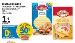 E.Leclerc Galban/president - lonchas de queso oferta