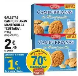 E.Leclerc Cuétara - galletas campurrianas mantequilla oferta