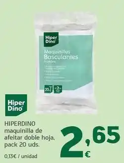 HiperDino Hiperdino - maquinilla de afeitar doble hoja oferta