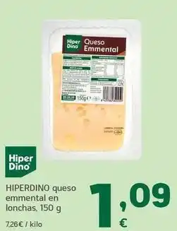 HiperDino Hiperdino - queso emmental en lonchas oferta