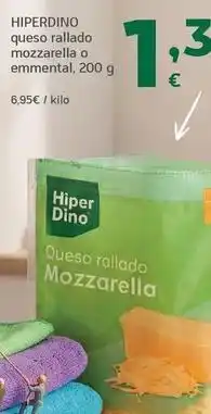 HiperDino Hiperdino - queso rallado mozzarella o emmental oferta