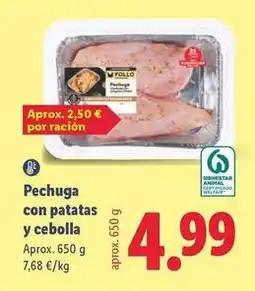 Lidl Pechuga con patatas y cebolla oferta