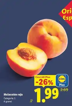 Lidl Melocoton rojo oferta