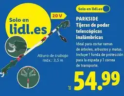 Lidl Parkside - tijeras de podar telescópicas inalámbricas oferta