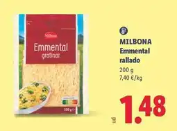 Lidl Milbona - emmental rallado oferta
