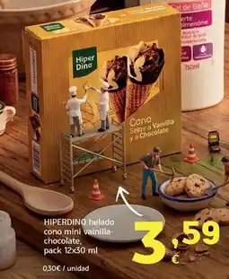 HiperDino Hiperdino - helado cono mini vainilla-chocolate oferta