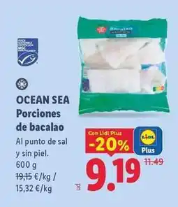Lidl Ocean sea - porciones de bacalao oferta
