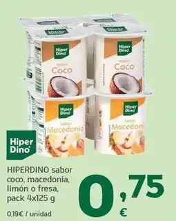 HiperDino Hiperdino - sabor coco, macedonia, limón o fresa oferta