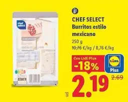 Lidl Chef select - burritos estilo mexicano oferta