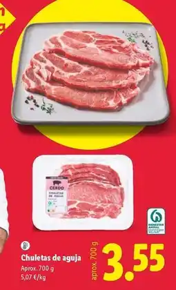 Lidl Chuletas de aguja oferta
