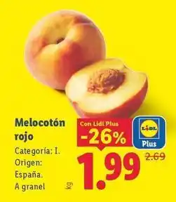 Lidl Melocoton rojo oferta