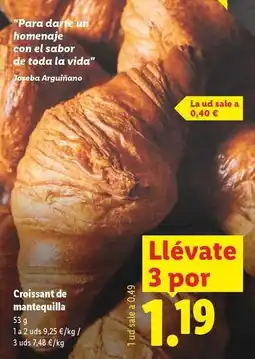Lidl Croissant de mantequilla oferta