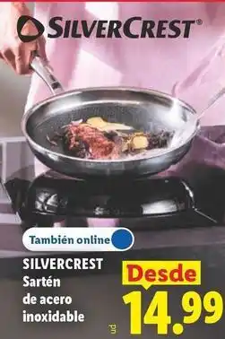 Lidl Silvercrest - sartén de acero inoxidable oferta