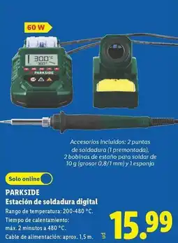 Lidl Parkside - estacion de soldadura digital oferta
