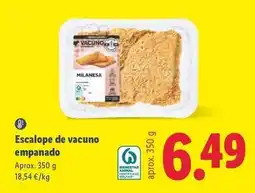 Lidl Escalope de vacuno empanado oferta