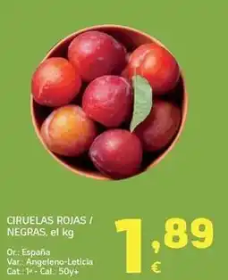 HiperDino España - ciruelas rojas oferta
