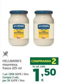 HiperDino Hellmann's - mayonesa, frasco oferta