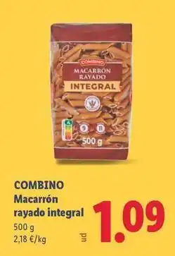 Lidl Macarronky rayado integral oferta